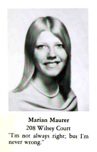 Marian Maurer, Class of 1972