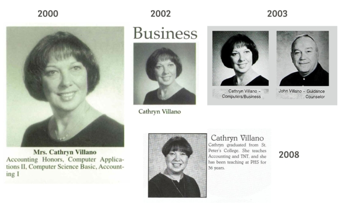 Cathryn Behnke Villano Business Course Teacher Career at Paramus High School in 2000s
