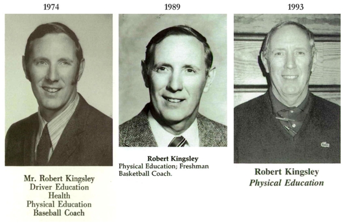 Robert Kingsley, Paramus High School Educator, 1974, 1989, 1993