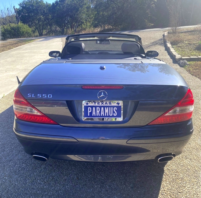 Jim George, Class of 1964, and his new ride, a Mercedes-Benz SL550.