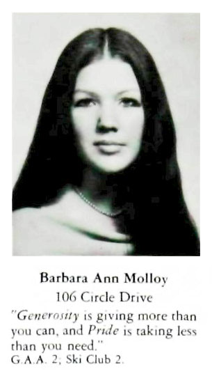 Barbara Ann Molloy, Class of 1972