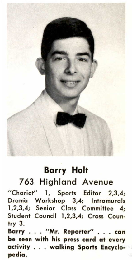 Barry Holt Paramus High grad 1963