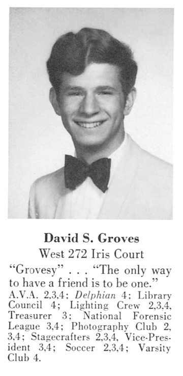 David Groves, USAF, Paramus High School Class of 1974