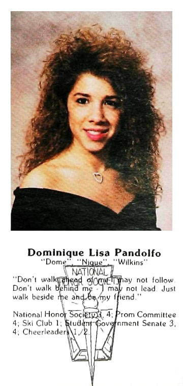 Dominique Lisa Pandolfo, Paramus High School, Class of 1991, on September 11, 2001