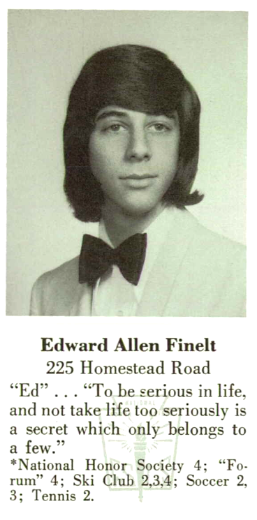 Edward Finelt, Paramus High School Class of 1974 In Memory