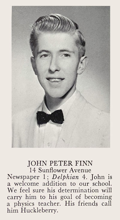 John Peter Finn, Paramus High School Class of 1960