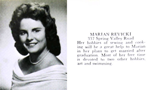 Marian Revicki, Paramus High School Class of 1960