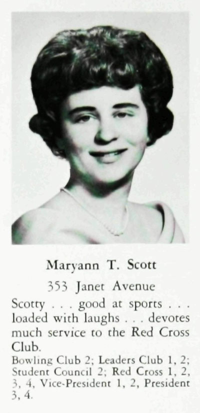 Maryanna A. Hudak (Scott) Paramus High School Class of 1964