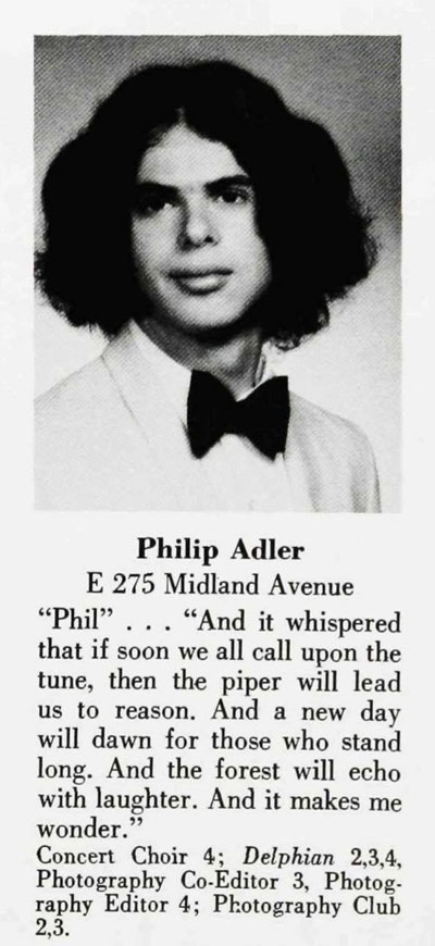 Philip Jay Adler, Paramus High School Class of 1973