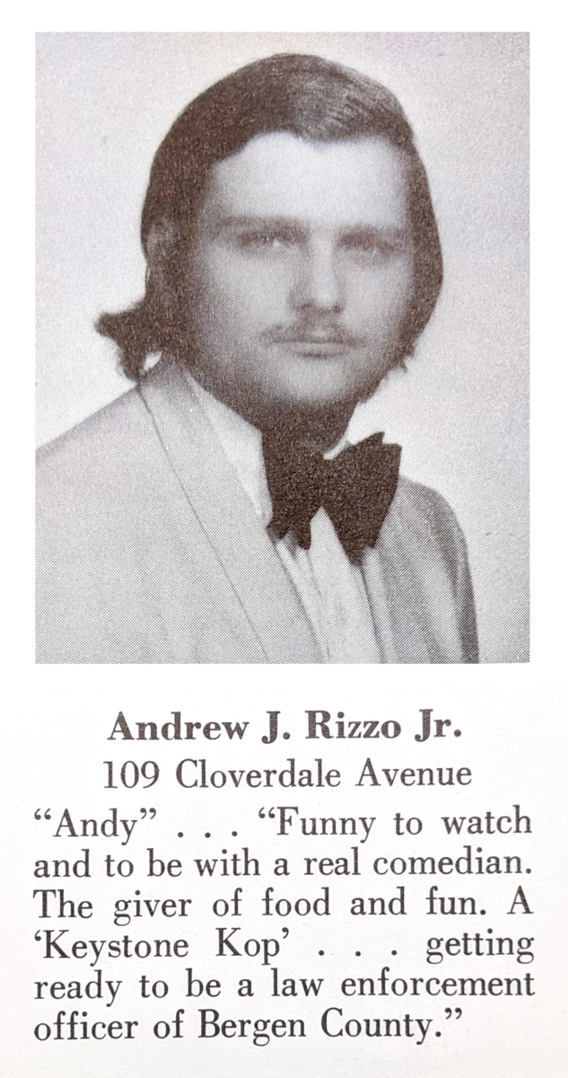 Andrew Rizzo Jr, Class of 1973, Paramus Police Department retiree