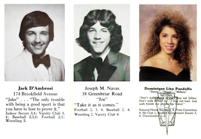 In Memory of Paramus High School Graduates killed on 9/11/2001.